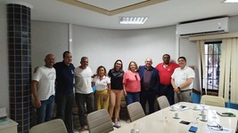Direção do SISTA-MS e a Comissão de Comando de Greve se reúnem com o Reitor da UFMS, Professor Marcelo Augusto Santos Turine
