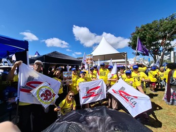 Caravana do SISTA-MS, SINASEFE-MS e SINTEF  participam da Marcha da Classe Trabalhadora em Brasília